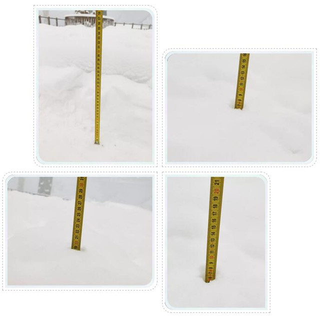 截止日前，場(chǎng)館內(nèi)各處雪厚度實(shí)測(cè)